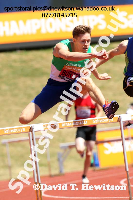 Mens 400 metres hurdles, Sainsbury's British Champs, Alexander Stadium, Birmingham. Photo: David T. Hewitson/Sprts for All Pics